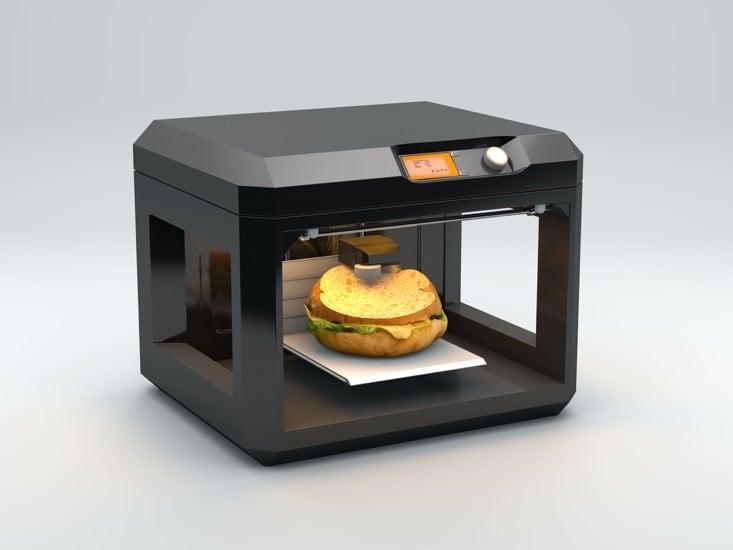 Burger in 3D Printer